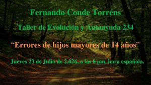 Taller de Evolución 234 Errores de hijos mayores de 14 años